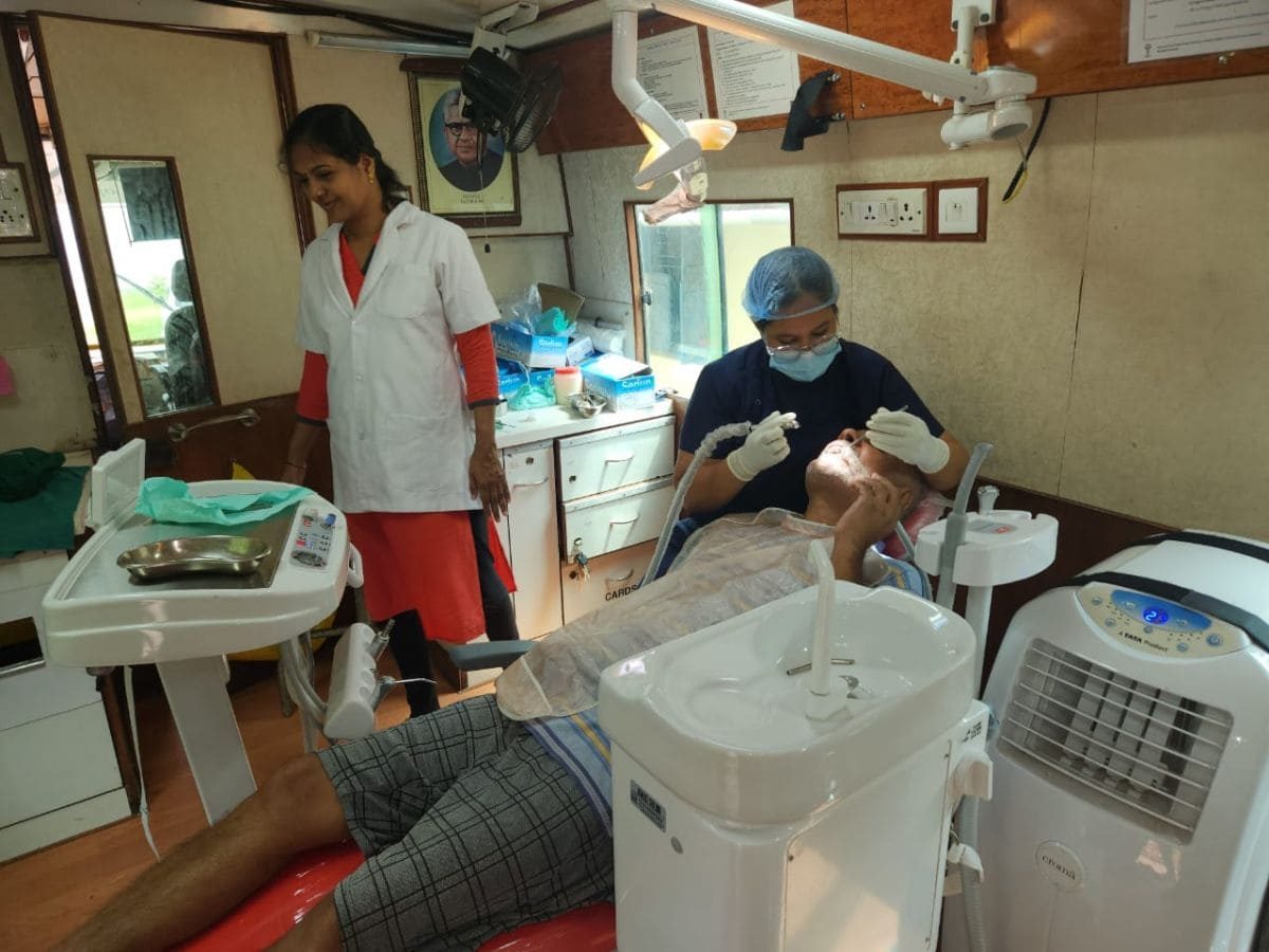 Dental checkup camp at St. Anthony old age home